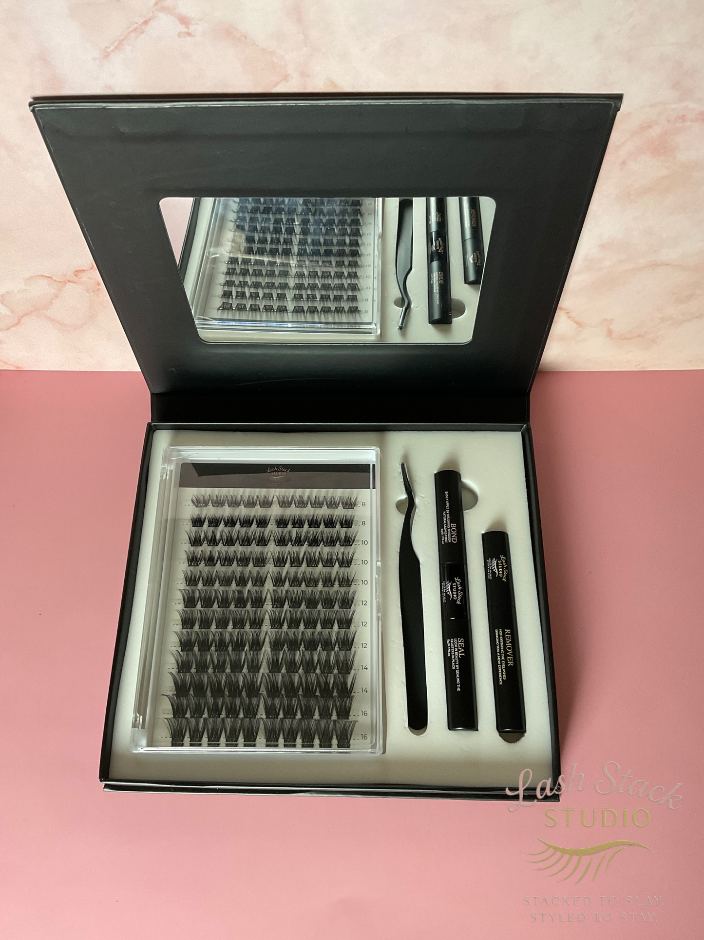 Stacked Essentials Starter Kit – Cluster Lash Set for Custom Volume