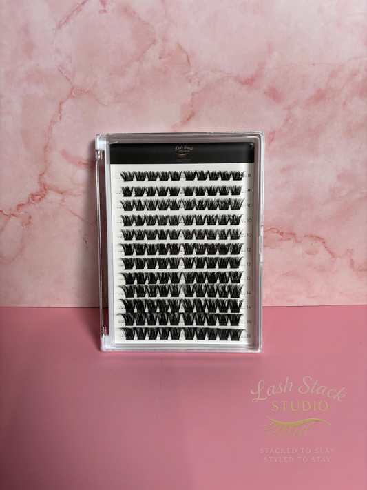 Stacked Luxe Cluster Lashes – Thick Fluffy Volume Lash Clusters | Reusable Faux Mink
