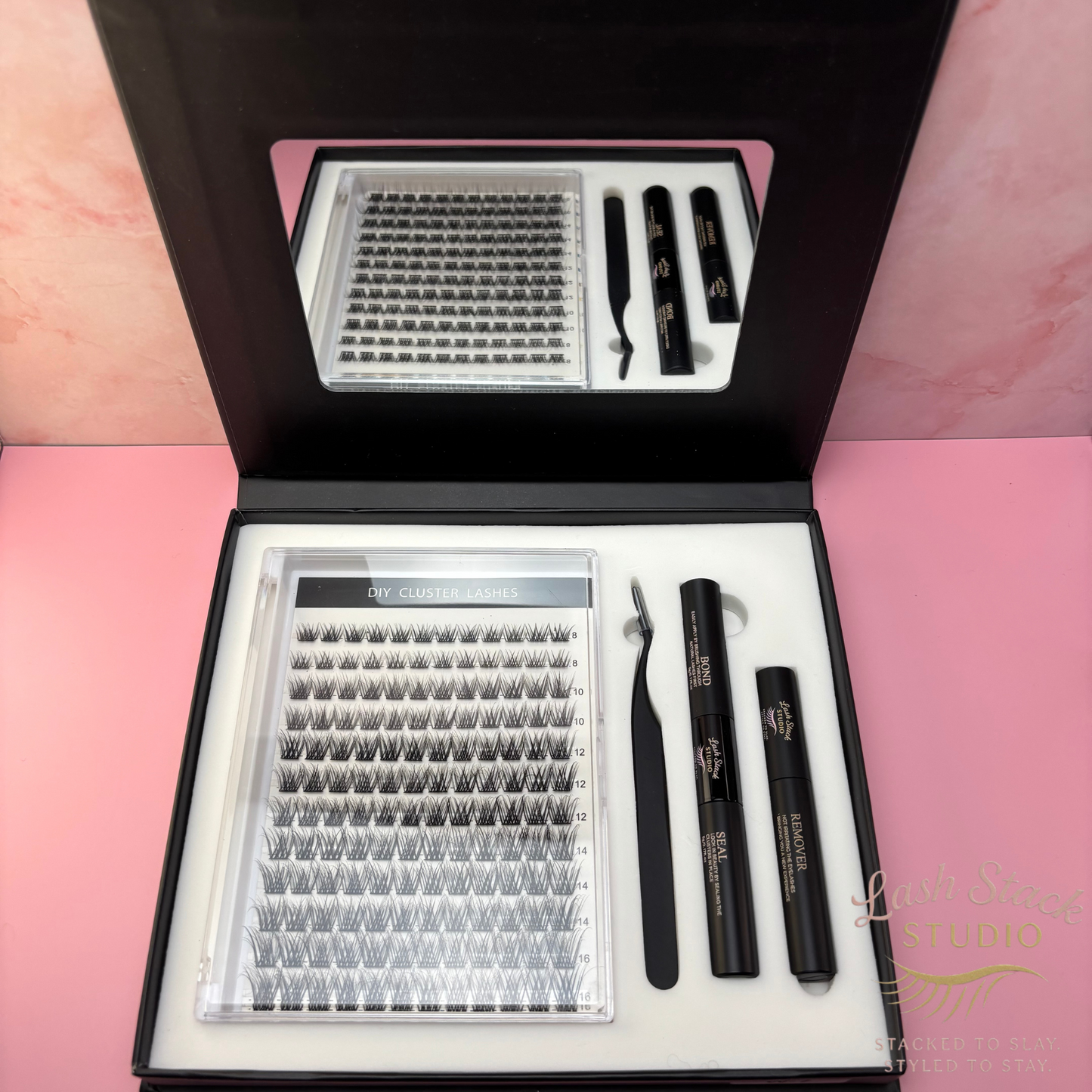 Stacked Essentials Starter Kit – Cluster Lash Set for Custom Volume
